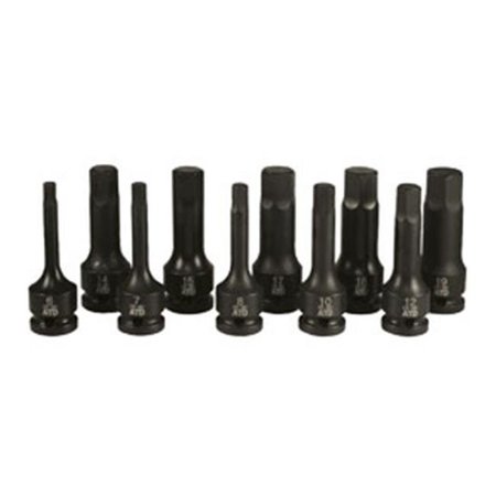 Atd Tools ATD Tools ATD-4605 10 Pc. 0.5 In. Drive Metric Impact Hex Driver Set ATD-4605
